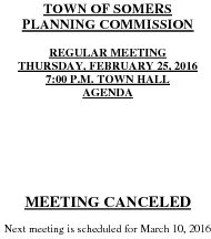 Icon of 20160225 Planning Agenda Canceled